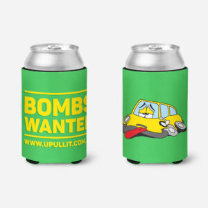 U-Pull-It Stubby Cooler | Bombs Wanted (Green)